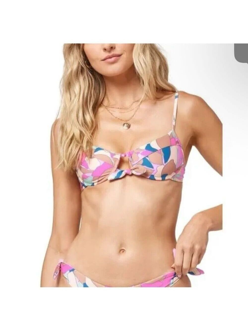 NWT L*Space Rose Bikini Top Floral Print Sz L $119